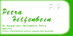 petra helfenbein business card